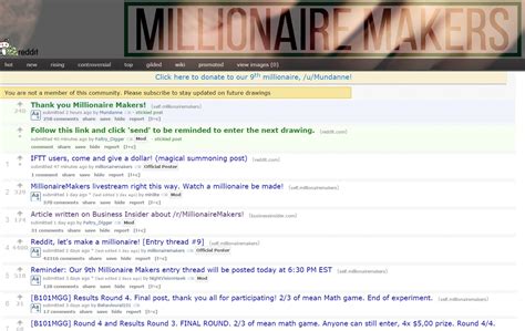 reddit millionaire